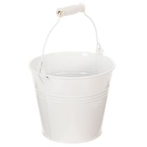 gjenstander Hvite blikkbøtter Ø14cm H12cm 6 stk