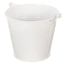 gjenstander Hvite blikkbøtter Ø14cm H12cm 6 stk