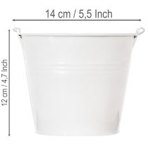 gjenstander Hvite blikkbøtter Ø14cm H12cm 6 stk