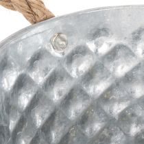 gjenstander Metallbolle med tauhåndtak Ø18 cm H10 cm