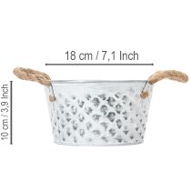 gjenstander Metallbolle med tauhåndtak Ø18 cm H10 cm