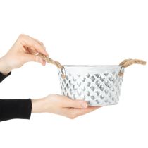 gjenstander Metallbolle med tauhåndtak Ø18 cm H10 cm