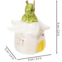 gjenstander Hengende dekorasjon blomster keramikk fehus som dekorasjon til oppheng 6 cm 6 stk