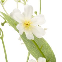 gjenstander Dekorativ epleblomstgren som kunstig blomst for lyse stuedetaljer, kremfarget, 108 cm, 2 stk.