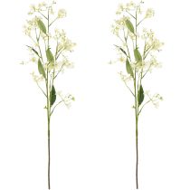 gjenstander Dekorativ epleblomstgren som kunstig blomst for lyse stuedetaljer, kremfarget, 108 cm, 2 stk.