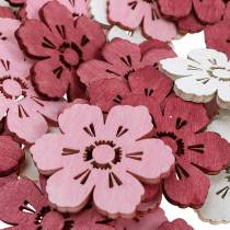Treblomster kirsebærblomster, dryss dekorasjon vår, borddekorasjon, blomster å dryss 72stk
