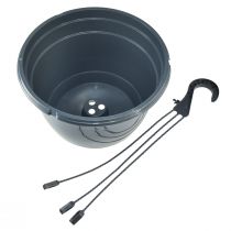 gjenstander Hengekurv antrasitt plantepotte for oppheng Ø25cm H50cm