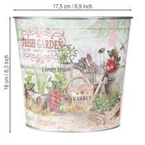 gjenstander Små metallblomsterpotter, fargede, Fresh Garden, 16 cm høye, 2 stk.