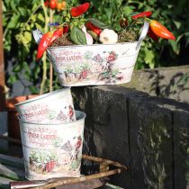 gjenstander Blomsterpotte liten metallfarget Fresh Garden H16cm 2stk