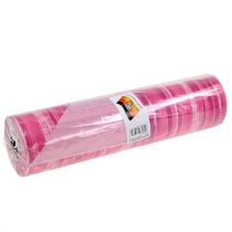 gjenstander Blomsterpapir 37,5cm rosa striper 100m