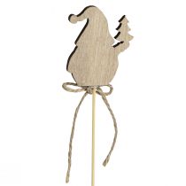 gjenstander Blomsterplugger tre Julenisser 5x8cm 12 stk