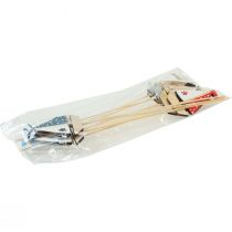 gjenstander Blomsterplugg båt seilbåtdekor trefarget 5,5x8cm 12 stk