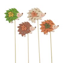 gjenstander Blomsterplugg tre pinnsvin dekorasjon brun grønn 8×6cm 12stk