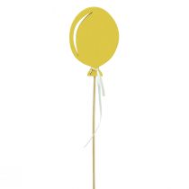 gjenstander Blomsterplugg bukett dekorasjon kake topper ballong gul 28cm 8stk