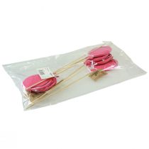 gjenstander Blomsterplugg bukett dekorasjon kake topper ballong rosa 28cm 8 stk