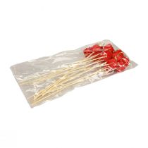 gjenstander Blomsterplugg julepakkepynt rød 2,5cm 15 stk