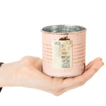 gjenstander Blomsterpotte dekorativ boks laks metall urteboks Ø8cm H7.5cm