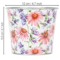 gjenstander Blomsterpotte, vårdekorasjon, plantekasse, metall, Ø12 cm, H10,5 cm