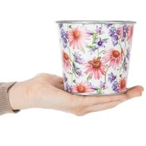 gjenstander Blomsterpotte, vårdekorasjon, plantekasse, metall, Ø12 cm, H10,5 cm