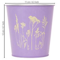 gjenstander Rund pastellfarget blomsterpotte med blomstermotiv til potteplanter, 12 cm, 3 stk.