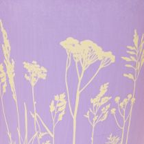 gjenstander Rund pastellfarget blomsterpotte med blomstermotiv til potteplanter, 12 cm, 3 stk.