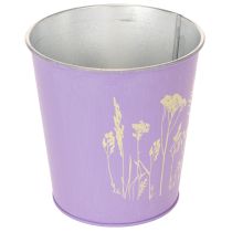 gjenstander Rund pastellfarget blomsterpotte med blomstermotiv til potteplanter, 12 cm, 3 stk.