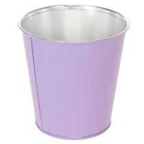 gjenstander Sett med 3 metallpotter i pastellfarger med blomstermotiv, 10 cm
