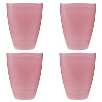 gjenstander Blomsterpotte, plastvase, orkidepotte, rosa, 16,5 cm høy, 2 stk.
