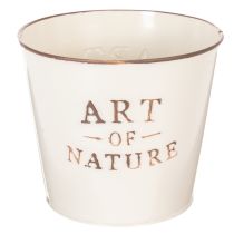 gjenstander Sinkblomsterpotte Art of Nature Kremfarget Ø17,5 cm H15 cm