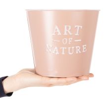gjenstander Sett med 3 runde blomsterpotter i vintage-stil, 17 cm, pastellfarger