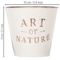 gjenstander Sinkblomsterpotte, kremfarget, Ø15 cm H13,5 cm