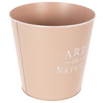 gjenstander Blomsterpotte i sink, metallplante, antikk rose, Ø22 cm H21 cm