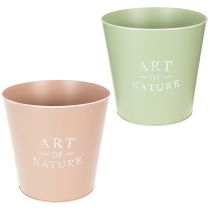 gjenstander Art of Nature rund plantekasse, dekorativ og allsidig, for planter og arrangementer, 22 cm, 2 stk.