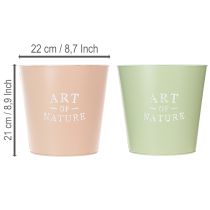 gjenstander Blomsterpotter Art of Nature Rund i Pastellfarger 22 cm 2 stk
