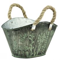 gjenstander Blomsterpotte med håndtak pose metalljute 19×13,5×13,5cm