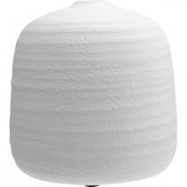 gjenstander Blomstervase, keramikkvase, dekorativ vase hvit Ø22cm H22,5cm