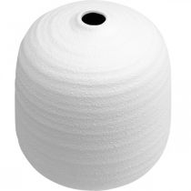 gjenstander Blomstervase, keramikkvase, dekorativ vase hvit Ø22cm H22,5cm