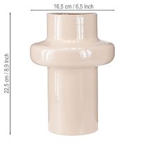 gjenstander Blomstervase metall brun cappuccino emalje Ø17cm H23cm