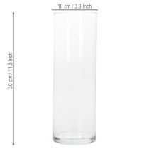 gjenstander Blomstervase, slank glassylinder, kan brukes som glassvase eller høy dekorativ glassvase, 30 cm