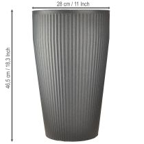 gjenstander Gulvvase plastplanter antrasitt Ø28cm H46,5cm