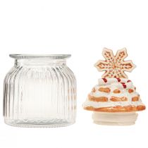 gjenstander Godterikrukke Julekakeglass snøfnugg H20cm