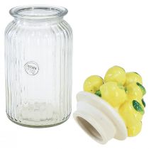 gjenstander Bonbonniere glasskeramikk sitron sommer Ø11cm H27cm