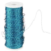 gjenstander Buljongtråd Ø0,30 mm 140 m turkis dekorativ tråd for smykkehåndverk