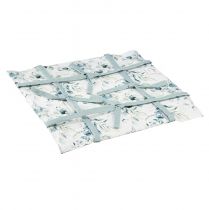 gjenstander Brødkurv, stoff, eukalyptus, oppbevaringsbeholder, hvit, grønn, bomull, dekorasjon, 20x20x7cm