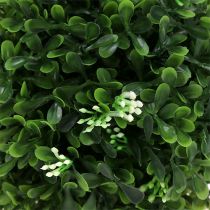 gjenstander Buksbomball med blomster grønn pyntekule Ø15cm 1 stk