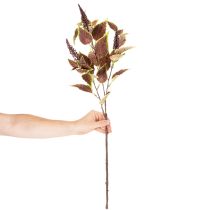 gjenstander Kunstig coleus med røde blader, kunstig plante, 20 cm