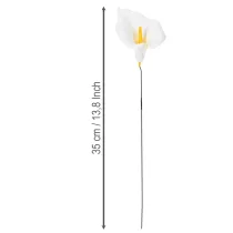 gjenstander Kunstig calla med gul støvbærer, dekorative blomster, 35 cm, 10 stk.