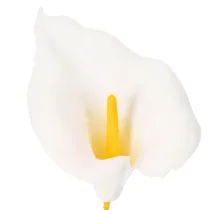 gjenstander Kunstig calla med gul støvbærer, dekorative blomster, 35 cm, 10 stk.