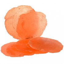 gjenstander Capiz skjell Capiz skiver perlemor skiver appelsin 7,5–9,5 cm 300g