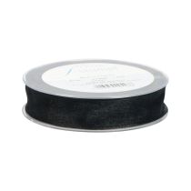 gjenstander Chiffonbånd organzabånd organza sort 15mm 20m